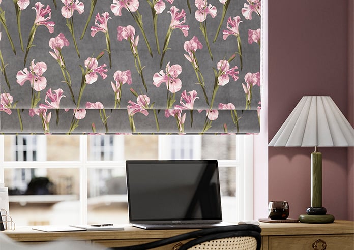 Ted Baker Velvet Wild Iris, Pink Charcoal - Twist&Fit Roman Blind - Image 5